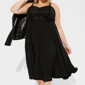 Midi Super Soft Lace Cami Bustier Dress